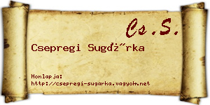 Csepregi Sugárka névjegykártya